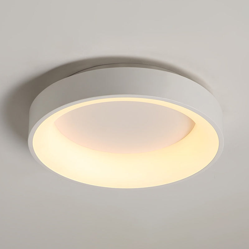 Round Flush Mount Recessed Lighting Simple Acrylic White/Grey 16/19.5 Inch W LED Ceiling Fixture with Hollow Design, Warm/White Light Clearhalo 'Ceiling Lights' 'Close To Ceiling Lights' 'Close to ceiling' 'Flush mount' Lighting' 1455260