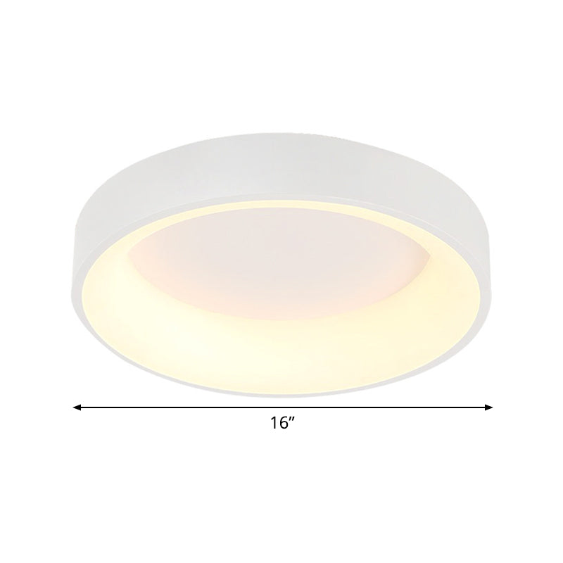 Round Flush Mount Recessed Lighting Simple Acrylic White/Grey 16/19.5 Inch W LED Ceiling Fixture with Hollow Design, Warm/White Light Clearhalo 'Ceiling Lights' 'Close To Ceiling Lights' 'Close to ceiling' 'Flush mount' Lighting' 1455261