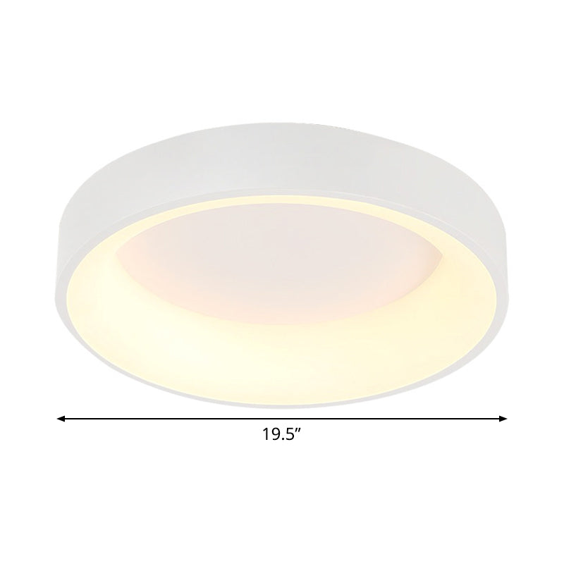 Round Flush Mount Recessed Lighting Simple Acrylic White/Grey 16/19.5 Inch W LED Ceiling Fixture with Hollow Design, Warm/White Light Clearhalo 'Ceiling Lights' 'Close To Ceiling Lights' 'Close to ceiling' 'Flush mount' Lighting' 1455262