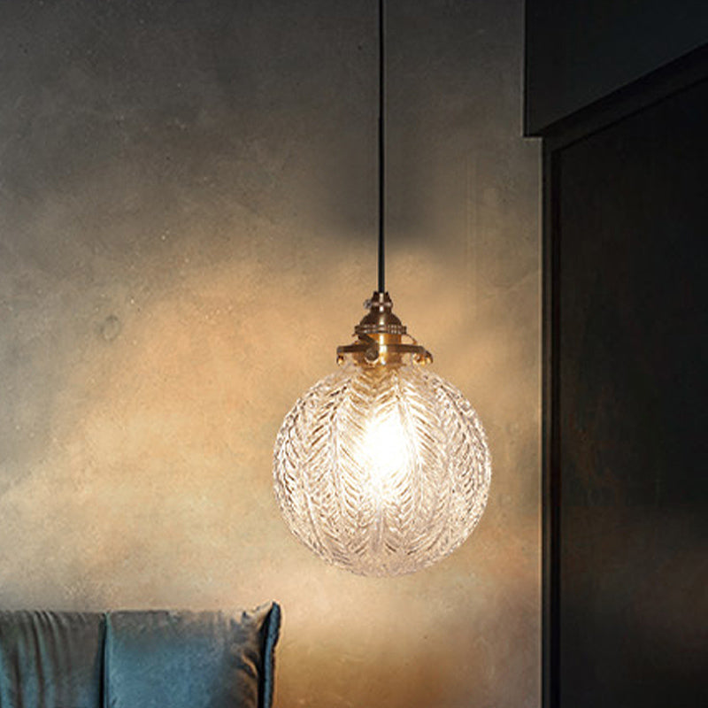 Colonial Global Pendant Light Fixture 1-Head Clear/Smoke Gray Glass ...