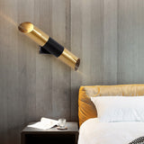 Rotatable Cylinder Wall Sconce Modern Stylish Metallic Integrated LED Golden Wall Lighting Fixture Clearhalo 'Cast Iron' 'Glass' 'Industrial' 'Modern wall lights' 'Modern' 'Tiffany' 'Traditional wall lights' 'Wall Lamps & Sconces' 'Wall Lights' Lighting' 145606