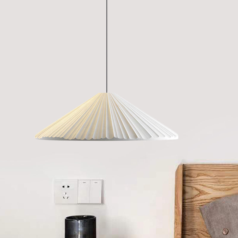 Ribbed Conic Pendant Light Fixture Macaron Resin Single Bedside Hanging Light in White/Pink/Blue Clearhalo 'Ceiling Lights' 'Glass shade' 'Glass' 'Modern Pendants' 'Modern' 'Pendant Lights' 'Pendants' Lighting' 1456138