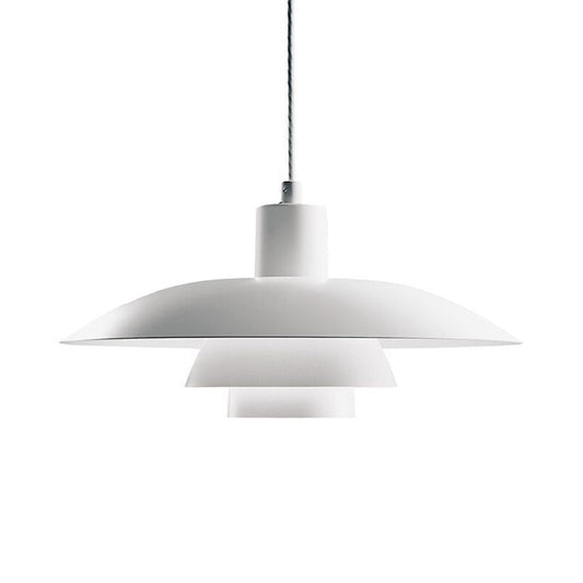 3-Layer Shade Pendant Lamp Nordic Aluminum Single White Ceiling Light for Sitting Room Clearhalo 'Ceiling Lights' 'Modern Pendants' 'Modern' 'Pendant Lights' 'Pendants' Lighting' 1456256