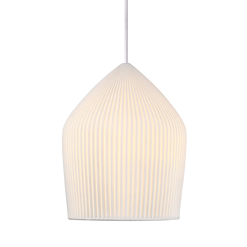 Simple Single Suspension Pendant Light Prismatic Glass White Cloche Hanging Lamp Kit Clearhalo 'Ceiling Lights' 'Modern Pendants' 'Modern' 'Pendant Lights' 'Pendants' Lighting' 1456730