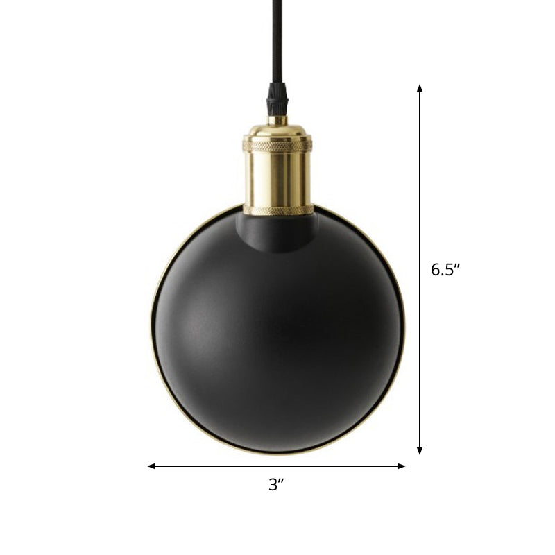 Black and Brass Inner Pot Pendant Light Simple 1 Bulb Metal Ceiling Suspension Lamp for Kitchen Clearhalo 'Ceiling Lights' 'Modern Pendants' 'Modern' 'Pendant Lights' 'Pendants' Lighting' 1456757