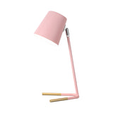 Pink/Green Tapered Nightstand Light Macaron 1 Head Iron Table Lighting with Swivelable Design and Fork Base Clearhalo 'Lamps' 'Table Lamps' Lighting' 1457654