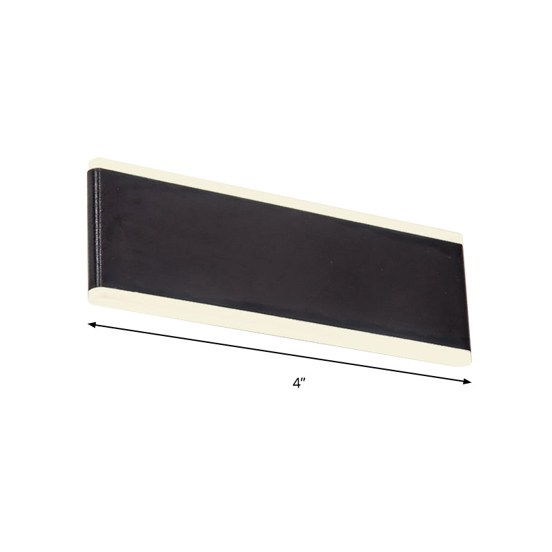 Black Rectangle Wall Light Simple Style 4.5"/7" Dia LED Aluminum Sconce Light Fixture for Dining Room Clearhalo 'Cast Iron' 'Glass' 'Industrial' 'Modern wall lights' 'Modern' 'Tiffany' 'Traditional wall lights' 'Wall Lamps & Sconces' 'Wall Lights' Lighting' 145791