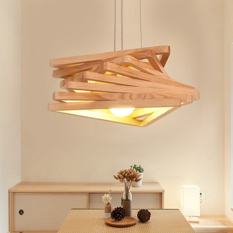 Spiral Design Triangle Pendant Light Nordic Novelty 1 Bulb Dining Room Hanging Ceiling Lamp Clearhalo 'Ceiling Lights' 'Modern Pendants' 'Modern' 'Pendant Lights' 'Pendants' Lighting' 1458507