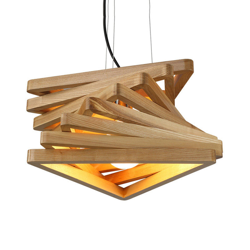 Spiral Design Triangle Pendant Light Nordic Novelty 1 Bulb Dining Room Hanging Ceiling Lamp Clearhalo 'Ceiling Lights' 'Modern Pendants' 'Modern' 'Pendant Lights' 'Pendants' Lighting' 1458509