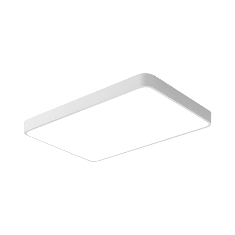 Black/White Rectangle Flush Mount Simplicity Iron LED Flush Ceiling Light with Acrylic Diffuser Clearhalo 'Ceiling Lights' 'Close To Ceiling Lights' 'Close to ceiling' 'Flush mount' Lighting' 1458703