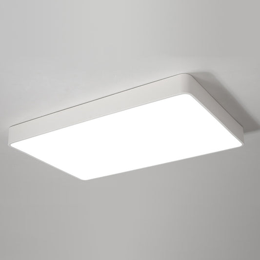 Black/White Rectangle Flush Mount Simplicity Iron LED Flush Ceiling Light with Acrylic Diffuser Clearhalo 'Ceiling Lights' 'Close To Ceiling Lights' 'Close to ceiling' 'Flush mount' Lighting' 1458704