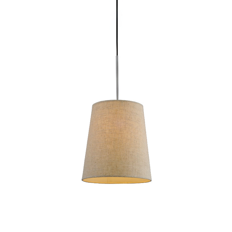 Minimalist 1-Light Drop Pendant Flaxen Tapering Pendulum Light with Fabric Lamp Shade Clearhalo 'Ceiling Lights' 'Modern Pendants' 'Modern' 'Pendant Lights' 'Pendants' Lighting' 1459165