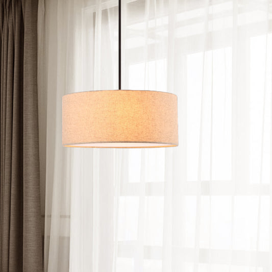 Minimalist Rounded Hanging Lamp Fabric 1 Light Restaurant Pendant Lighting Fixture in Apricot/Flaxen Clearhalo 'Ceiling Lights' 'Modern Pendants' 'Modern' 'Pendant Lights' 'Pendants' Lighting' 1459184