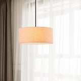 Minimalist Rounded Hanging Lamp Fabric 1 Light Restaurant Pendant Lighting Fixture in Apricot/Flaxen Clearhalo 'Ceiling Lights' 'Modern Pendants' 'Modern' 'Pendant Lights' 'Pendants' Lighting' 1459184