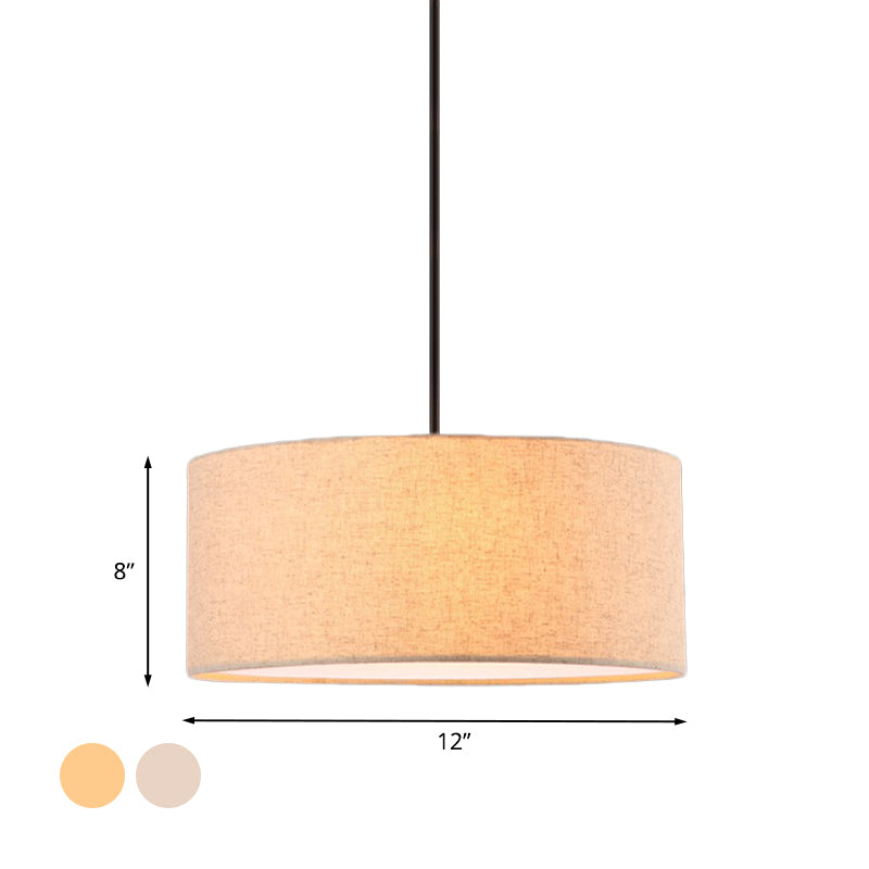 Minimalist Rounded Hanging Lamp Fabric 1 Light Restaurant Pendant Lighting Fixture in Apricot/Flaxen Clearhalo 'Ceiling Lights' 'Modern Pendants' 'Modern' 'Pendant Lights' 'Pendants' Lighting' 1459186