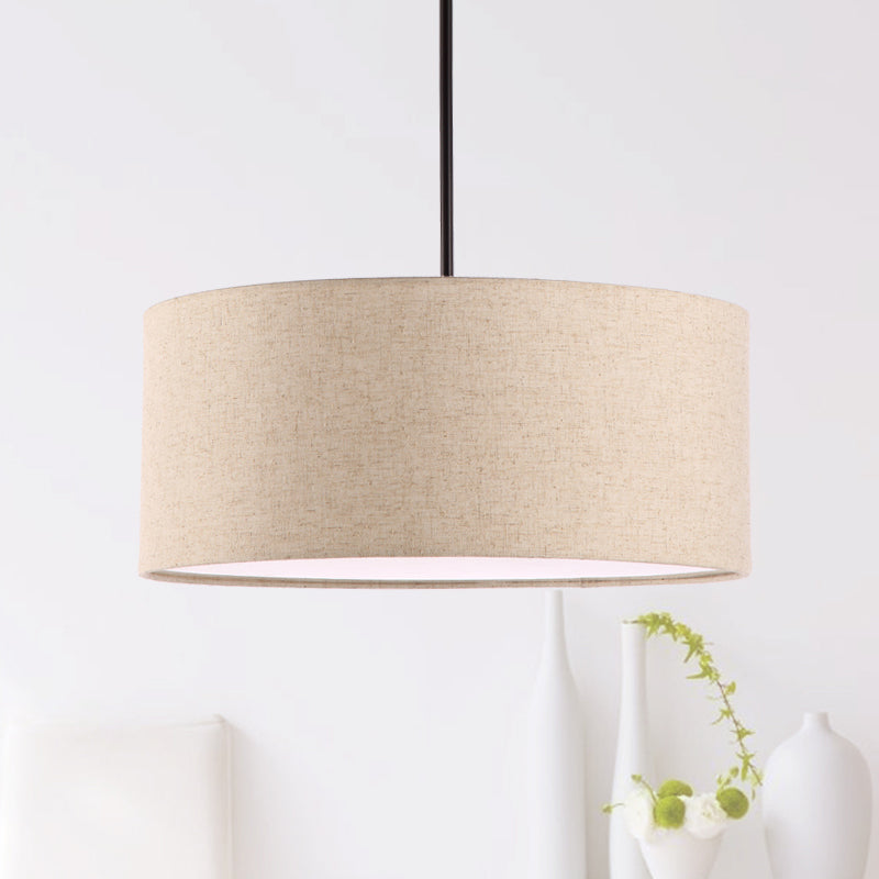 Minimalist Rounded Hanging Lamp Fabric 1 Light Restaurant Pendant Lighting Fixture in Apricot/Flaxen Clearhalo 'Ceiling Lights' 'Modern Pendants' 'Modern' 'Pendant Lights' 'Pendants' Lighting' 1459189