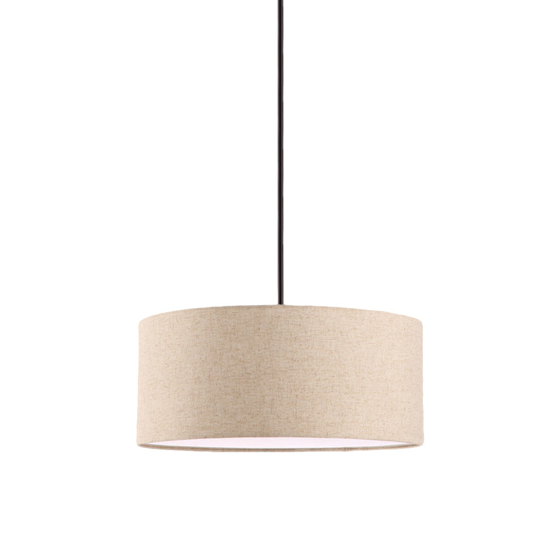 Minimalist Rounded Hanging Lamp Fabric 1 Light Restaurant Pendant Lighting Fixture in Apricot/Flaxen Clearhalo 'Ceiling Lights' 'Modern Pendants' 'Modern' 'Pendant Lights' 'Pendants' Lighting' 1459190