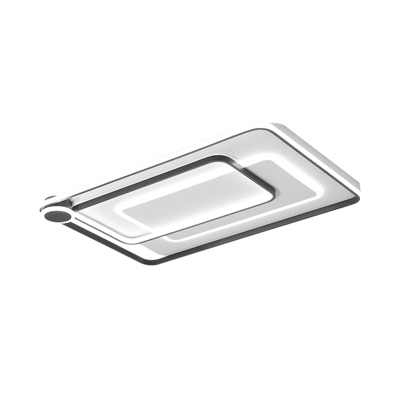 Rectangular Stacking Parlor Flush Light Acrylic Modern Stylish LED Ceiling Mounted Fixture in Black, Warm/White Light Clearhalo 'Ceiling Lights' 'Close To Ceiling Lights' 'Close to ceiling' 'Flush mount' Lighting' 1459585