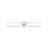 White Rectilinear Wall Sconce Light Simple Iron 16/23.5/31.5 Inches Long LED Vanity Lamp in Warm/White Light Clearhalo 'Modern wall lights' 'Modern' 'Vanity Lights' 'Wall Lights' Lighting' 1460515