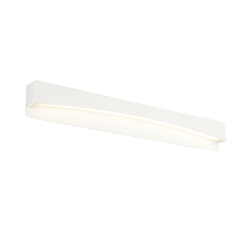 16.5"/20.5"/24.5" L LED Bath Vanity Light Modernism White Surface Wall Sconce with Rectangular Metal Shade Clearhalo 'Cast Iron' 'Glass' 'Industrial' 'Modern wall lights' 'Modern' 'Tiffany' 'Traditional wall lights' 'Vanity Lights' 'Wall Lights' Lighting' 1460573