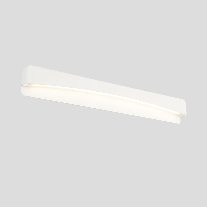 16.5"/20.5"/24.5" L LED Bath Vanity Light Modernism White Surface Wall Sconce with Rectangular Metal Shade Clearhalo 'Cast Iron' 'Glass' 'Industrial' 'Modern wall lights' 'Modern' 'Tiffany' 'Traditional wall lights' 'Vanity Lights' 'Wall Lights' Lighting' 1460574