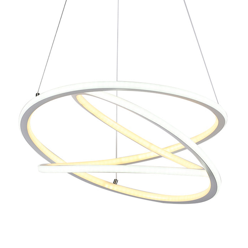 Simple Spiral Ceiling Light Fixture Acrylic LED Living Room Chandelier Pendant in Warm/White/Natural Light Clearhalo 'Ceiling Lights' 'Chandeliers' 'Modern Chandeliers' 'Modern' Lighting' 146726