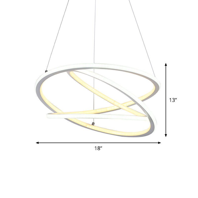 Simple Spiral Ceiling Light Fixture Acrylic LED Living Room Chandelier Pendant in Warm/White/Natural Light Clearhalo 'Ceiling Lights' 'Chandeliers' 'Modern Chandeliers' 'Modern' Lighting' 146727