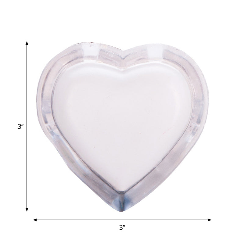 Bedside Plug-in LED Nightlight Modern Clear Wall Lighting with Love Heart Plastic Shade Clearhalo 'Night Lights' 'Wall Lights' Lighting' 1468206