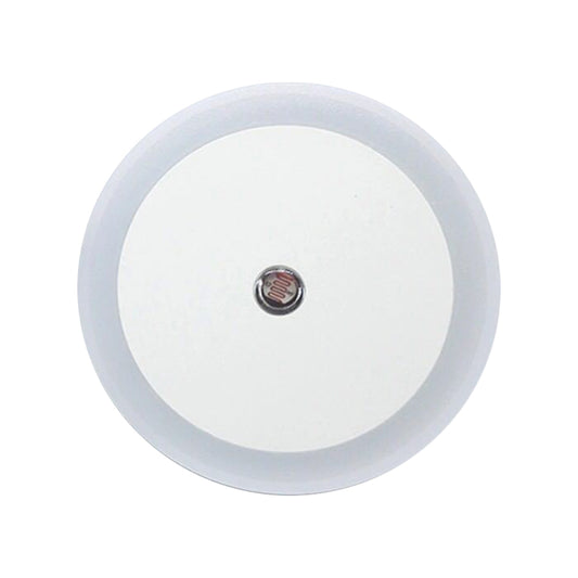 White Round Mini Nightlight Simple Plastic Plug in LED Wall Lighting for Corridor Clearhalo 'Night Lights' 'Wall Lights' Lighting' 1468220