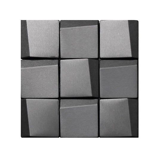 3D Cube Look Wallpaper Panels Modern Smooth Adhesive Wall Decor in Grey for Kitchen Clearhalo 'Wall Decor' 'Wallpaper' 1468425