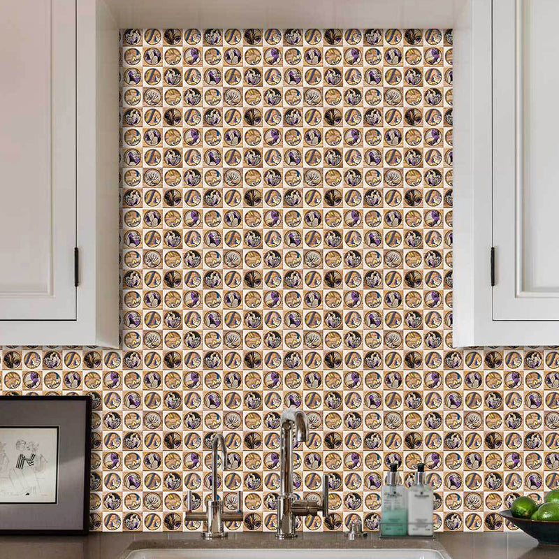 Temporary Floral Wallpaper Panels Rural PVC Wall Decor, 5.2-sq ft, Peel and Stick Brown Clearhalo 'Wall Decor' 'Wallpaper' 1468461