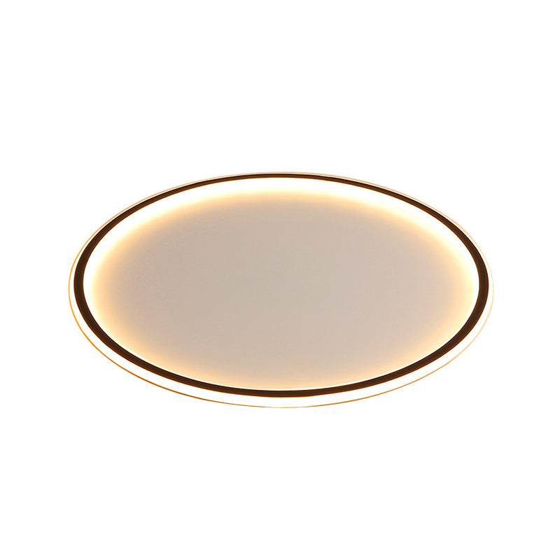 Ultrathin Disc Flush Mount Lighting Simple Acrylic Living Room 16"/19.5"/23.5" Width LED Flushmount Ceiling Lamp in Black Clearhalo 'Ceiling Lights' 'Close To Ceiling Lights' 'Close to ceiling' 'Flush mount' Lighting' 1473547