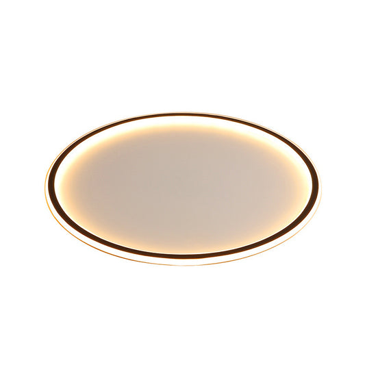 Ultrathin Disc Flush Mount Lighting Simple Acrylic Living Room 16"/19.5"/23.5" Width LED Flushmount Ceiling Lamp in Black Clearhalo 'Ceiling Lights' 'Close To Ceiling Lights' 'Close to ceiling' 'Flush mount' Lighting' 1473547