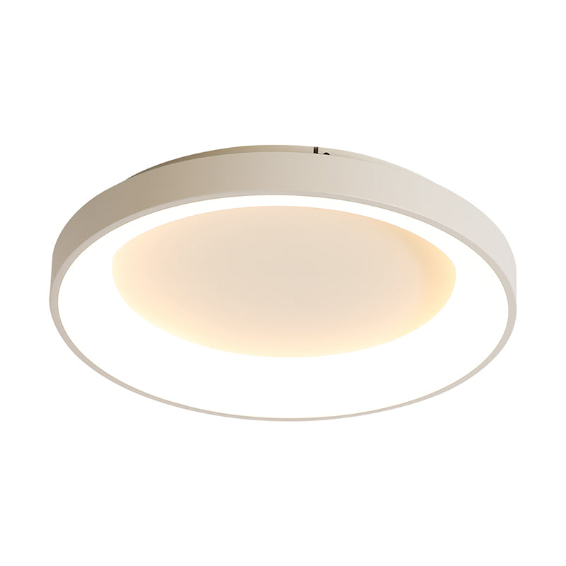 Nordic Style Plate Iron Ceiling Fixture 8.5"/16"/19.5" Wide LED Flush Mount Lamp in Grey/White for Bedroom Clearhalo 'Ceiling Lights' 'Close To Ceiling Lights' 'Close to ceiling' 'Flush mount' Lighting' 1473573