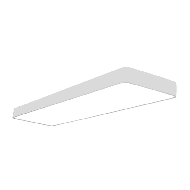 23.5"/23.5"/47" Wide Rectangular Metal Flush Mount Simplicity Led Flush Ceiling Lamp Fixture with Acrylic Diffuser Clearhalo 'Ceiling Lights' 'Close To Ceiling Lights' 'Close to ceiling' 'Flush mount' Lighting' 147368