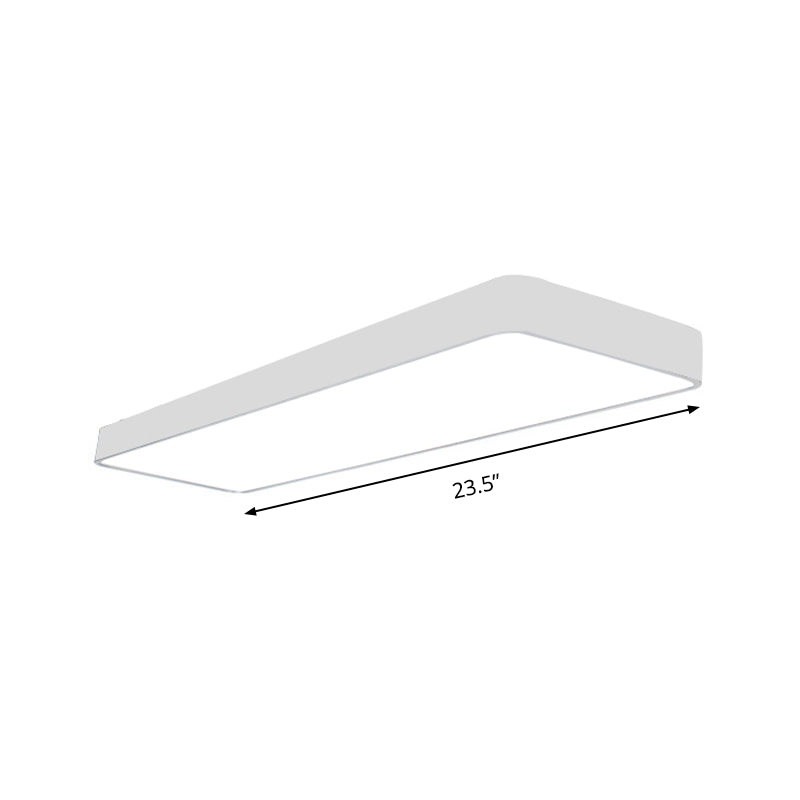 23.5"/23.5"/47" Wide Rectangular Metal Flush Mount Simplicity Led Flush Ceiling Lamp Fixture with Acrylic Diffuser Clearhalo 'Ceiling Lights' 'Close To Ceiling Lights' 'Close to ceiling' 'Flush mount' Lighting' 147369