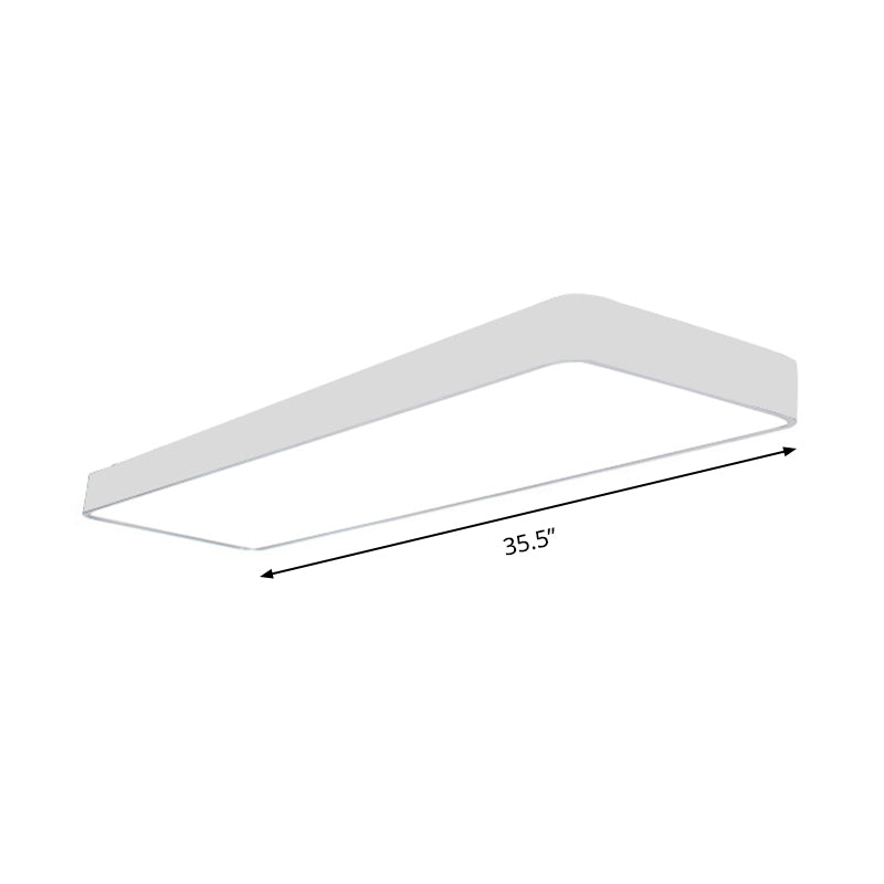 23.5"/23.5"/47" Wide Rectangular Metal Flush Mount Simplicity Led Flush Ceiling Lamp Fixture with Acrylic Diffuser Clearhalo 'Ceiling Lights' 'Close To Ceiling Lights' 'Close to ceiling' 'Flush mount' Lighting' 147370