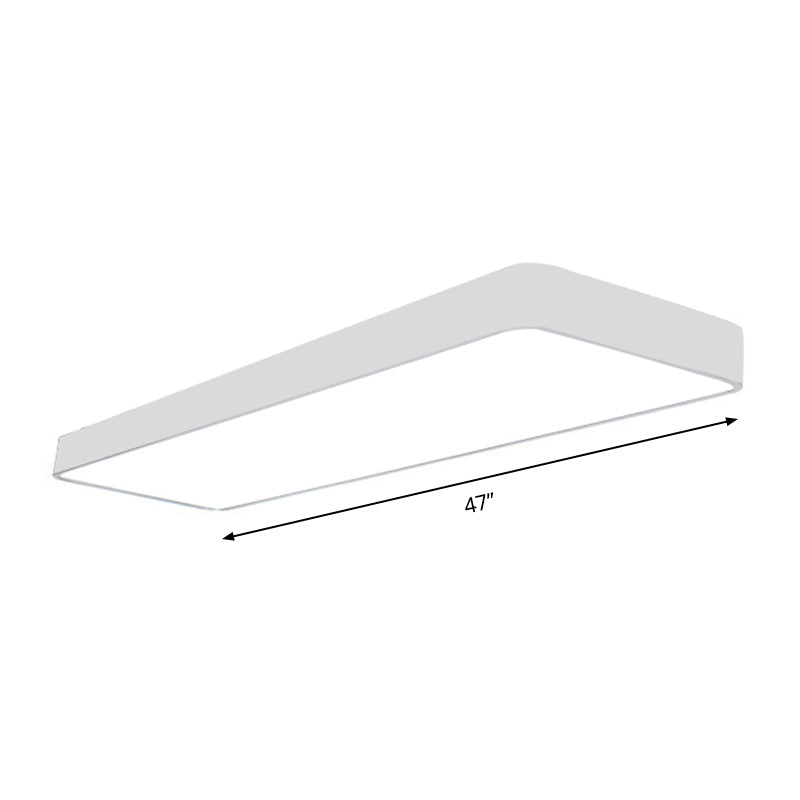 23.5"/23.5"/47" Wide Rectangular Metal Flush Mount Simplicity Led Flush Ceiling Lamp Fixture with Acrylic Diffuser Clearhalo 'Ceiling Lights' 'Close To Ceiling Lights' 'Close to ceiling' 'Flush mount' Lighting' 147371