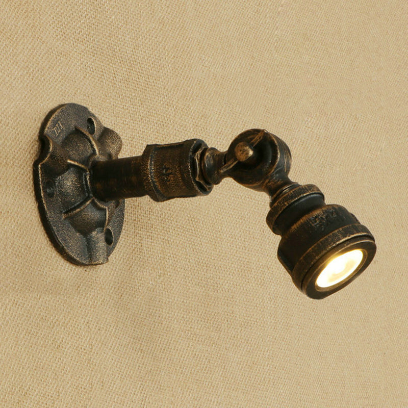 1 Head Water Pipe Wall Light Sconce Vintage Industrial Bronze Metallic Wall Lamp for Corridor Bronze C Clearhalo 'Art deco wall lights' 'Cast Iron' 'Glass' 'Industrial wall lights' 'Industrial' 'Middle century wall lights' 'Modern' 'Rustic wall lights' 'Tiffany' 'Traditional wall lights' 'Wall Lamps & Sconces' 'Wall Lights' Lighting' 147560
