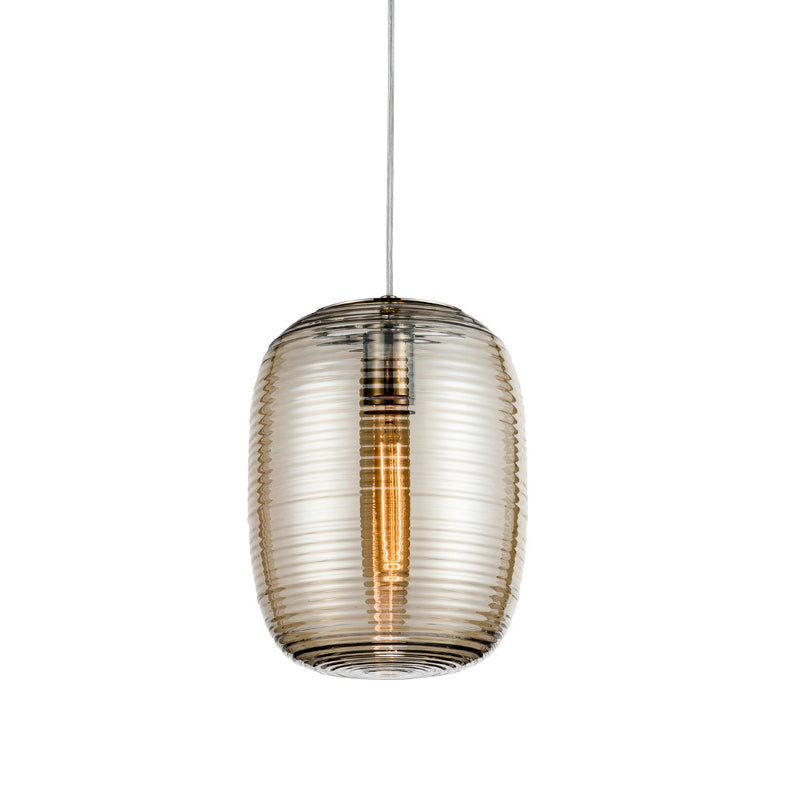 Simple Cylindrical Hanging Light Cognac Wavy Glass Single Dining Room Drop Pendant Clearhalo 'Ceiling Lights' 'Glass shade' 'Glass' 'Modern Pendants' 'Modern' 'Pendant Lights' 'Pendants' Lighting' 1475910