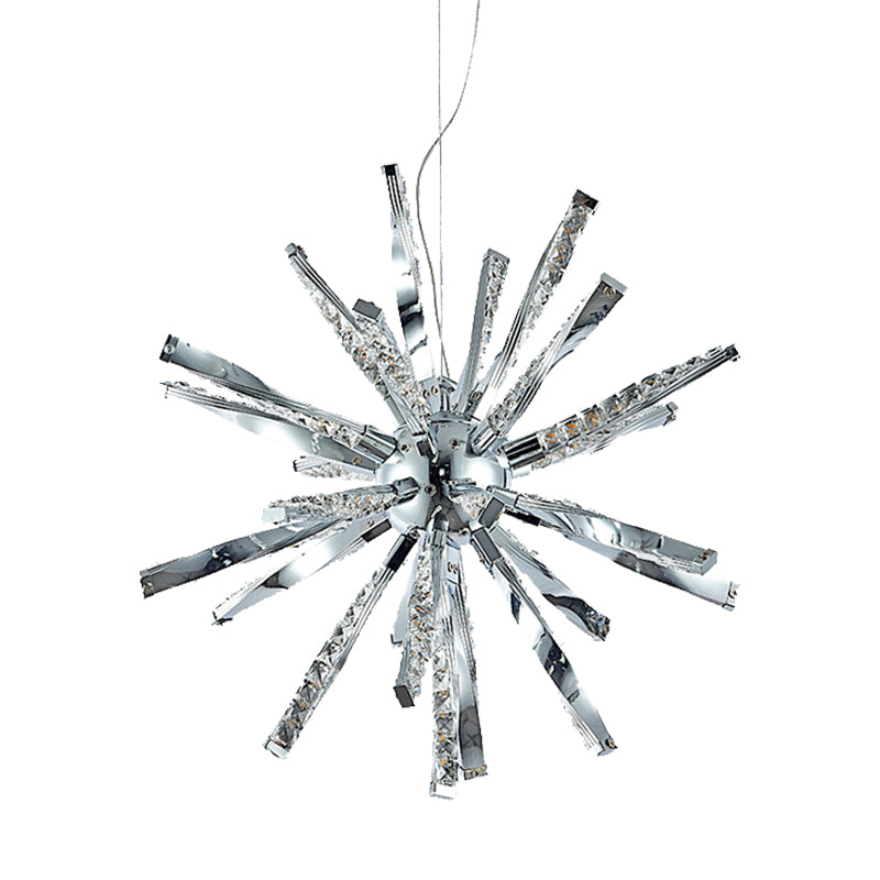 Sputnik Chandelier Pendant Light Nordic Crystal LED Chrome Hanging Pendant Lamp for Living Room Clearhalo 'Ceiling Lights' 'Chandeliers' 'Modern Chandeliers' 'Modern' Lighting' 148065