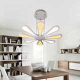 Petal-Shaped Dining Room Chandelier Pendant Acrylic 1 Light Modern Ceiling Hung Fixture in Warm/White Light Clearhalo 'Ceiling Lights' 'Chandeliers' 'Modern Chandeliers' 'Modern' Lighting' 148658