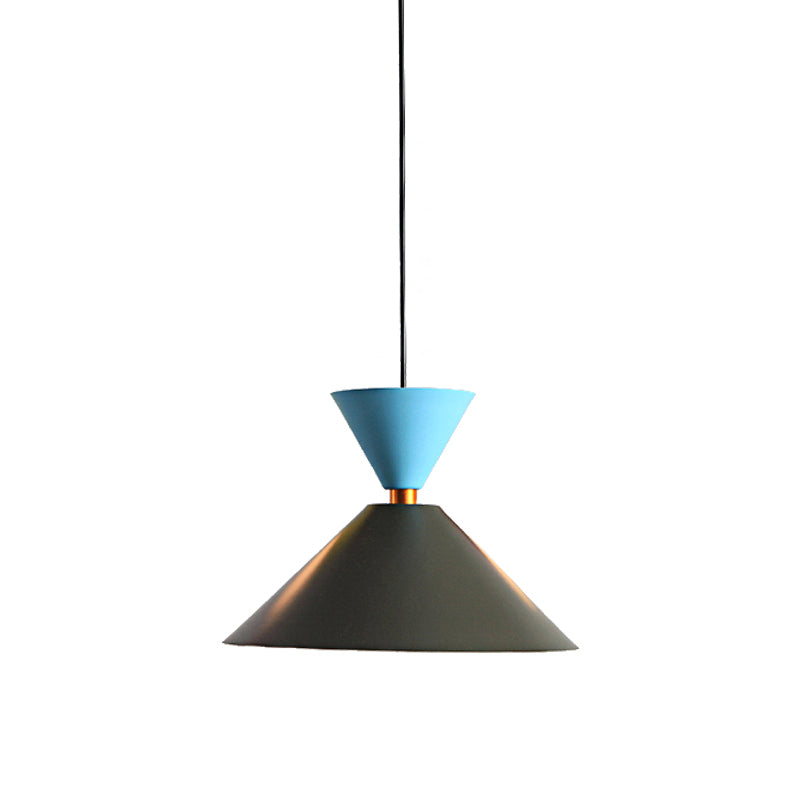 Black Cone/Dome Shade Pendant Light Nordic Style Metal 1 Light Living Room Hanging Ceiling Light, 2"/3" Dia Clearhalo 'Ceiling Lights' 'Modern Pendants' 'Modern' 'Pendant Lights' 'Pendants' Lighting' 148668