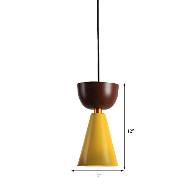 Black Cone/Dome Shade Pendant Light Nordic Style Metal 1 Light Living Room Hanging Ceiling Light, 2"/3" Dia Clearhalo 'Ceiling Lights' 'Modern Pendants' 'Modern' 'Pendant Lights' 'Pendants' Lighting' 148677