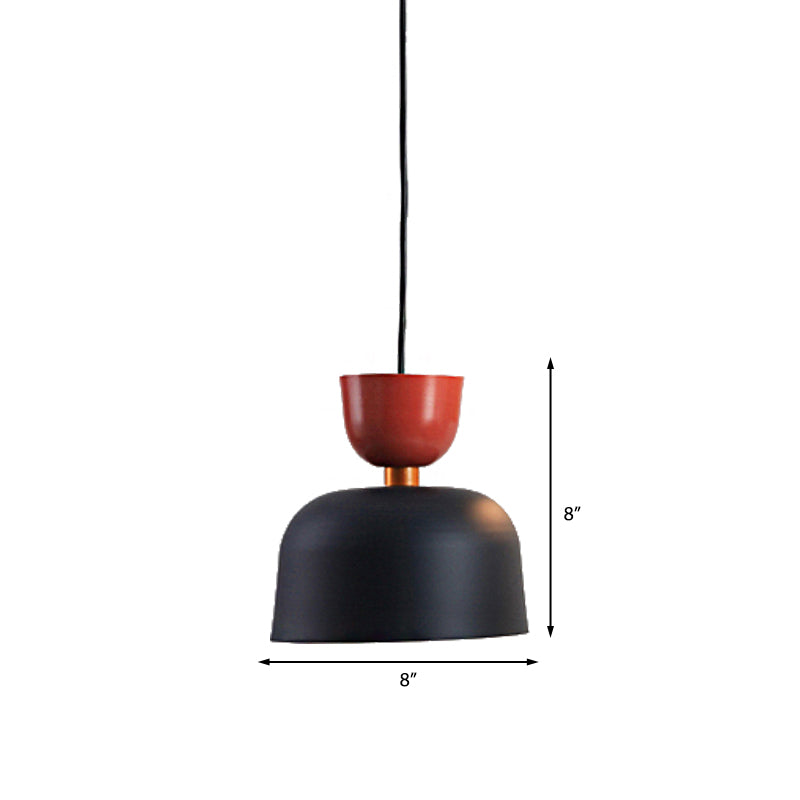 Black Cone/Dome Shade Pendant Light Nordic Style Metal 1 Light Living Room Hanging Ceiling Light, 2"/3" Dia Clearhalo 'Ceiling Lights' 'Modern Pendants' 'Modern' 'Pendant Lights' 'Pendants' Lighting' 148680