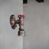 1 Light Pipe Shade Wall Sconce Fixture Retro Industrial Bronze Metallic Wall Lamp with Valve Wheel for Indoor Bronze Clearhalo 'Art deco wall lights' 'Cast Iron' 'Glass' 'Industrial wall lights' 'Industrial' 'Middle century wall lights' 'Modern' 'Rustic wall lights' 'Tiffany' 'Traditional wall lights' 'Wall Lamps & Sconces' 'Wall Lights' Lighting' 149049
