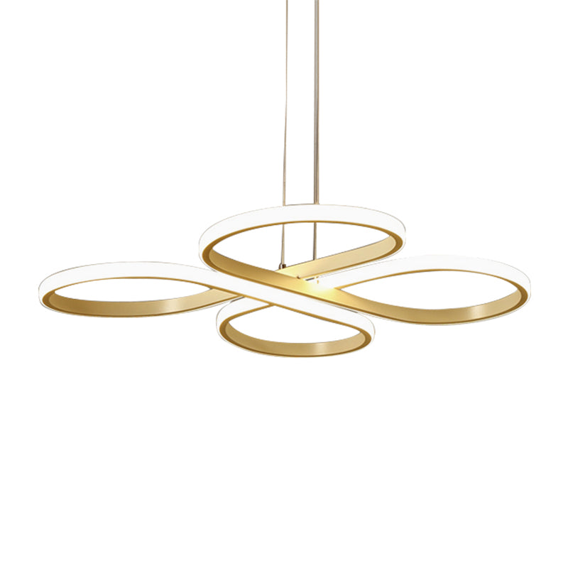 White/Gold Floral Ceiling Light Fixture Modern LED Acrylic Chandelier Pendant in Warm/White Light, 19"/23"/29" Wide Clearhalo 'Ceiling Lights' 'Chandeliers' 'Modern Chandeliers' 'Modern' Lighting' 149178