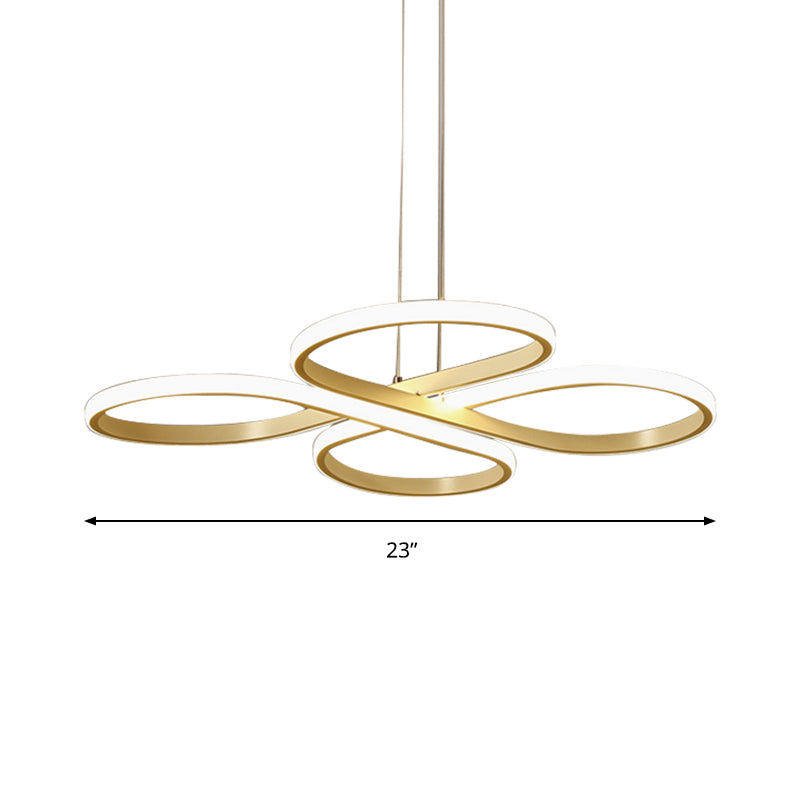 White/Gold Floral Ceiling Light Fixture Modern LED Acrylic Chandelier Pendant in Warm/White Light, 19"/23"/29" Wide Clearhalo 'Ceiling Lights' 'Chandeliers' 'Modern Chandeliers' 'Modern' Lighting' 149179