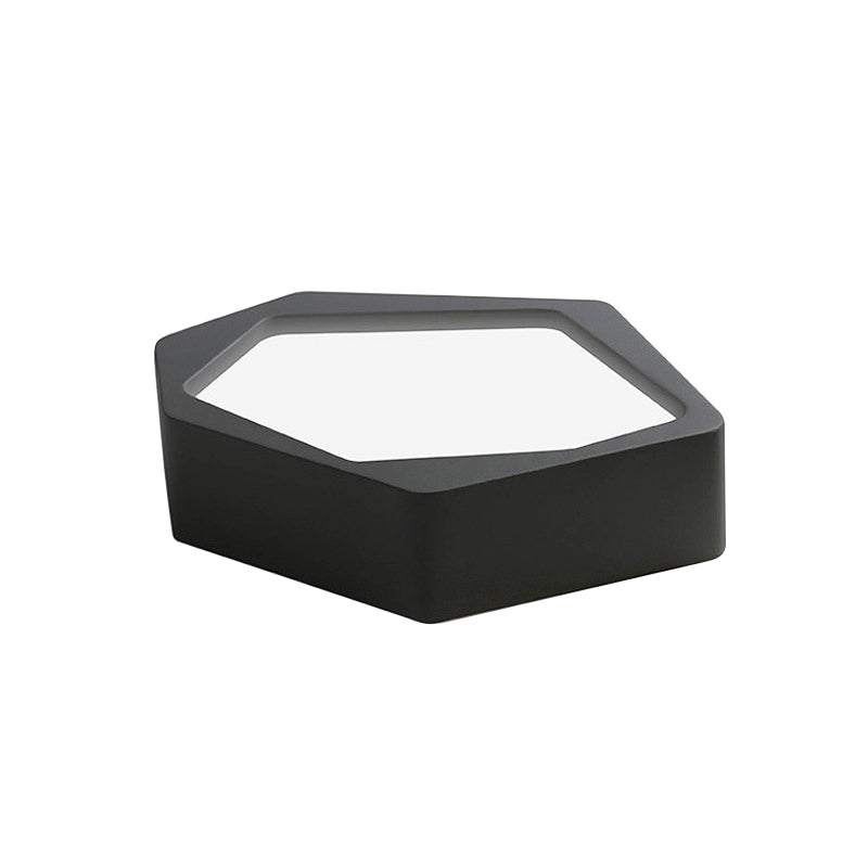 Honeycomb Flush Mount Lamp with Acrylic Diffuser Nordic Black/White LED Ceiling Flush Mount for Hallway Black Clearhalo 'Ceiling Lights' 'Close To Ceiling Lights' 'Close to ceiling' 'Flush mount' Lighting' 149249