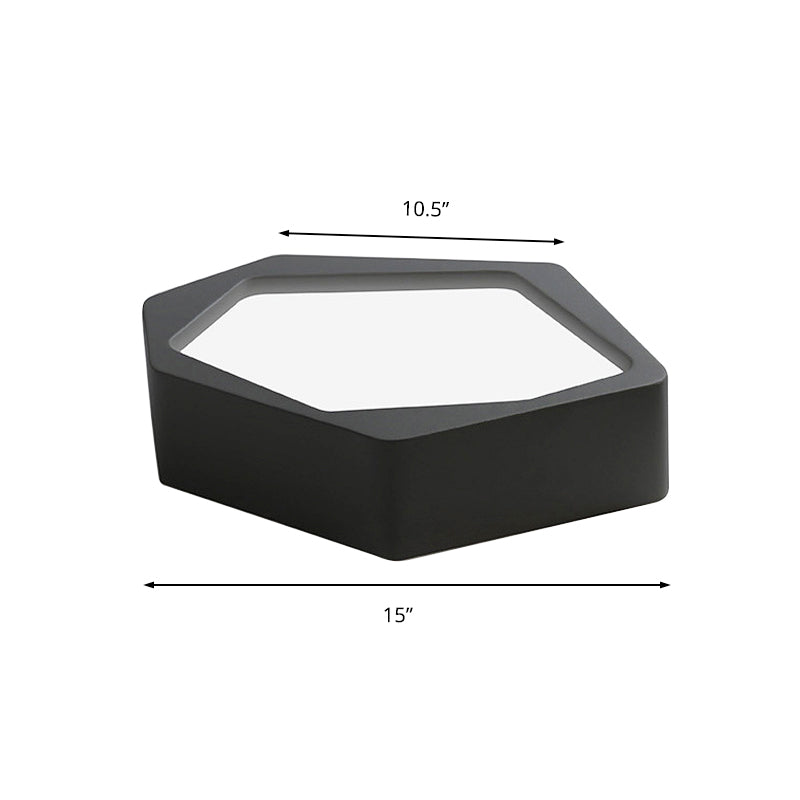 Honeycomb Flush Mount Lamp with Acrylic Diffuser Nordic Black/White LED Ceiling Flush Mount for Hallway Clearhalo 'Ceiling Lights' 'Close To Ceiling Lights' 'Close to ceiling' 'Flush mount' Lighting' 149250